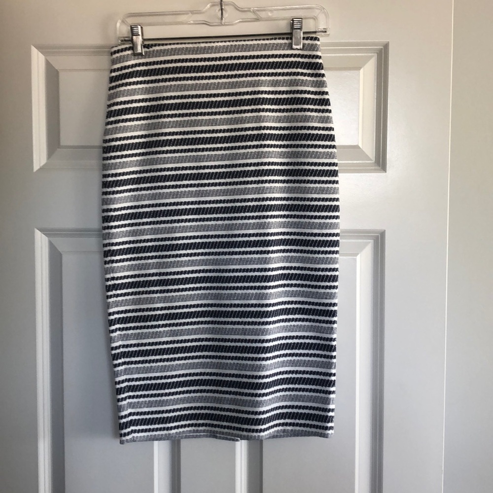 Ann Taylor Striped Pencil Skirt Size 0